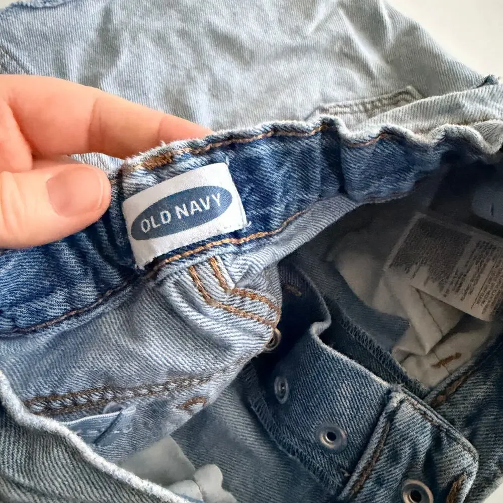 Old Navy Girls Distressed Light Wash Jean Skirt Size 8